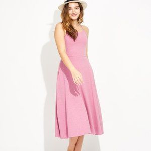 Pact NWOT Rose Heather Fit and Flare Midi Dress